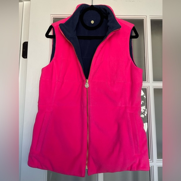 Lilly Pulitzer reversible Brooklee fleece vest - Picture 3 of 5